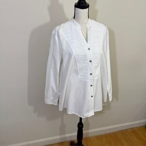 J Jill white shirt long sleeves sz 1X